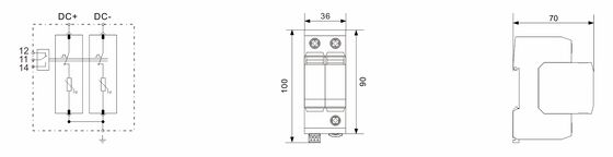 BR-40 24 Telecamera DC SPD Dispositivo di protezione contro le sovratensioni di terra Protezione contro le sovratensioni di terra Dc Spd Tipo 2 sorveglianza di sicurezza DC Power Surge Protector