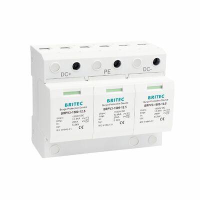 Modulo Scaricatore Sovratensione Fotovoltaico BRPV3-1500-6.25 Dispositivo di Protezione 3 Sistemi di Energia Solare spd 1500v dc t1 t2 Scaricatore sovratensione fulmini solare dc pv Protezione sovratensione fotovoltaica Tipo 1+2