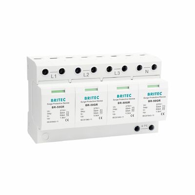 BR-50GR 3+1 OEM ODM spark gap 50ka Dispositivo di protezione da sovratensione a bassa tensione elettrica classe 1 arrester di sovratensione tipo 1 spd Dispositivi di protezione da sovratensione tipo 1 SPD rete di distribuzione elettrica LV a bassa tensione