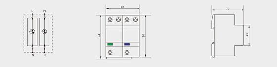 BR-50GR 440 1+1 Dispositivo di protezione contro le sovratensioni AC T1 Dispositivo di protezione contro le sovratensioni 440V spark gap spd