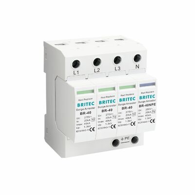 BR-40 275 6+1 Scaricatore di sovratensione Tipo 2 275V scaricatore per fulmini su guida DIN 3 fasi SPD
