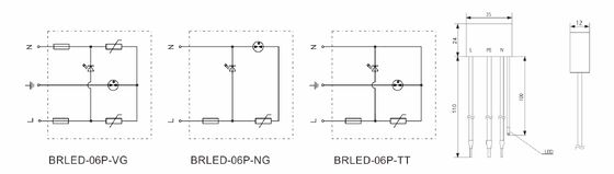 Protezione da sovratensione a LED IP65 con tempo di risposta <25ns e conformità IEC/EN61643-11 per sistemi di illuminazione a LED