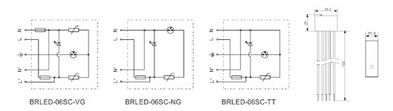 Protezione da sovratensione a LED IP65 con tempo di risposta <25ns e conformità IEC/EN61643-11 per sistemi di illuminazione a LED