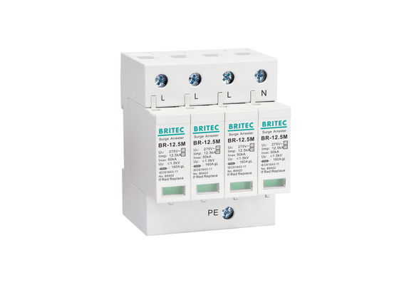 3 fase Suppressore di sovratensione per tutta la casa Classe I + II Dispositivo di protezione 4P