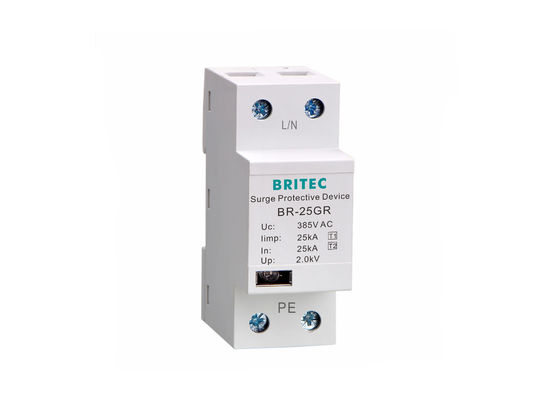 Dispositivo di protezione contro le sovratensioni 25kA 385V SPD con montaggio Din Rail per sistemi di alimentazione