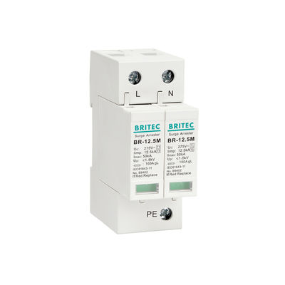BRITEC BR-12.5M 2P 12.5kA Monofase Spd parafulmine dispositivo di protezione contro le sovratensioni protezione contro i tuoni