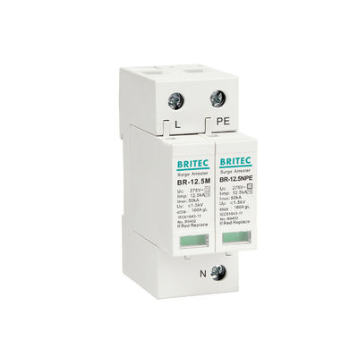 BRITEC BR-12.5M 3P+1 Scaricatore di sovratensione 275v Parafulmine Classe I+II dispositivo di protezione da sovratensione Scaricatore