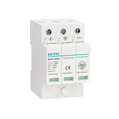 BRPV3-1000 1000V 40kA 3P Dispositivo di protezione da sovratensione solare fotovoltaico, scaricatore di fulmini