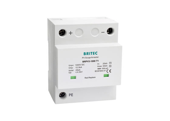 BRPV3 T1 Arrester di lampo PV 10 / 350 μs Corrente di impulso di lampo