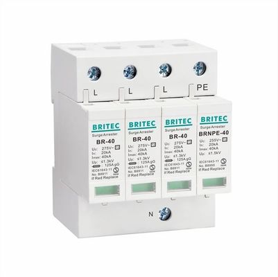 BR-40 2P 40kA Tipo 2 TVSS Spd monofase Tipo 2 monofase 275v ac spd Dispositivo di protezione da sovratensione