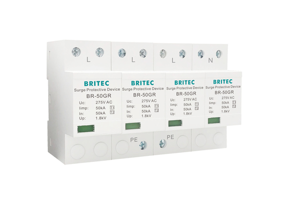 Protezione da sovratensione termoplastica SPD IP20 4 Pole Lightning Arrester Protezione da sovratensione