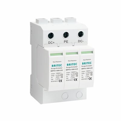 Modulo Scaricatore di Sovratensione Fotovoltaico BRPV3-1500-6.25 Dispositivo di Protezione 3 Sistemi di Energia Solare spd 1500v dc t1 t2 Scaricatore di fulmini solare dc pv