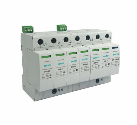 BR-40 275 6+1 Scaricatore di sovratensione Tipo 2 275V scaricatore per fulmini su guida DIN 3 fasi SPD